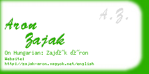 aron zajak business card